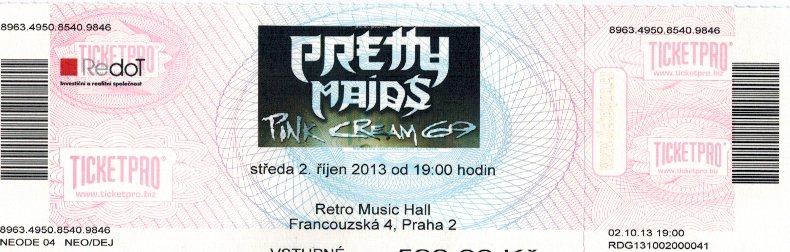 Pretty Maids, Pink Cream 69, Praha, Retro Music Hall 3. 10. 2013